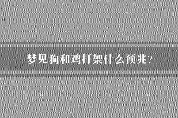 梦见狗打架意味着哪些？解读梦境背后的心理暗示与象征