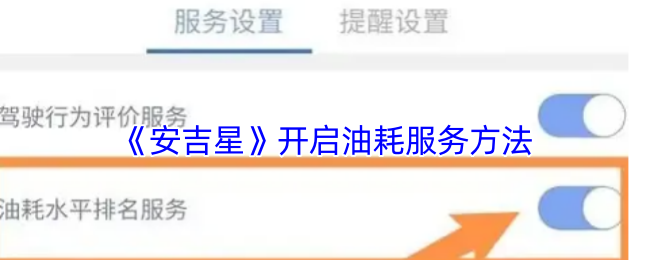 解锁安吉星隐藏技：如何轻松开启油耗监测服务？