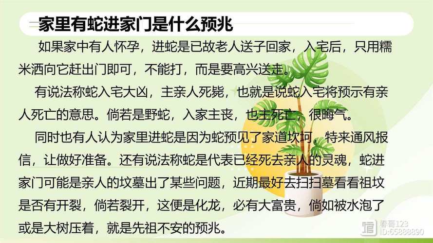 梦见蛇进房子意味着哪些？解读背后的心理暗示与象征意义