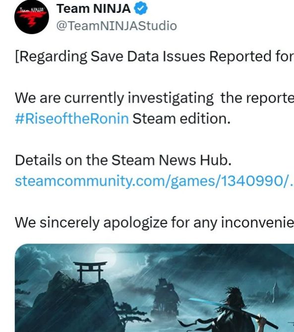存档丢失？浪人崛起Steam版遇问题，忍者组如何应对？