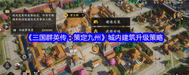 彻底升级你的城池！三国群英传九州策略大揭秘，快速提升实力与资源