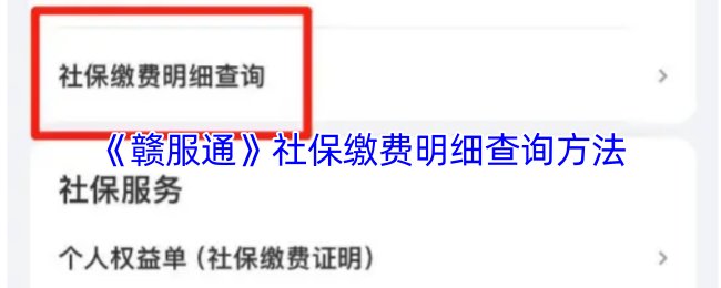 如何快速查询赣服通中的社保缴费明细？