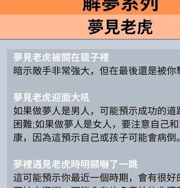 解析梦见老虎吓一跳揭示5个不容忽视的解梦真相