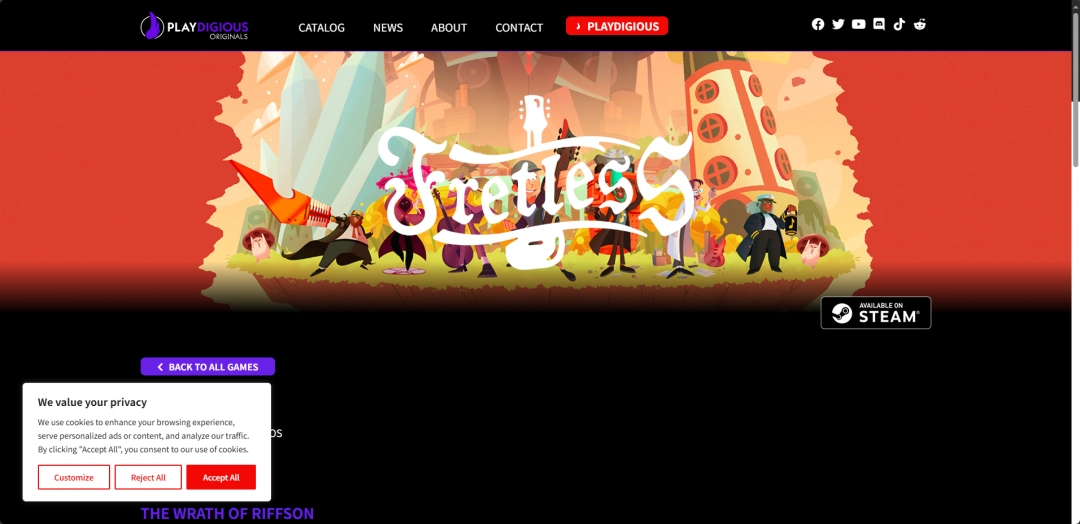 你了解Fretless - The Wrath of Riffson的秘密攻略和官方网址吗？