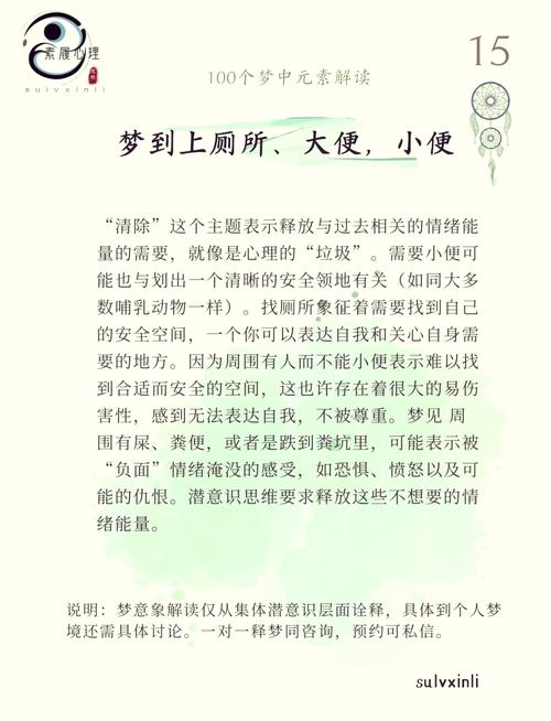 梦见拉粑粑象征意义解析潜意识及解决方案