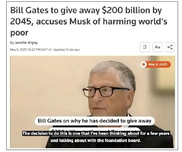 盖茨将捐2000亿资助穷人，马斯克质疑他的动机？揭秘商业巨头的真实意图