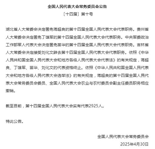 揭秘：苗华为何被罢免全国人大代表职务？掌握其中内幕提高你的职场洞察力