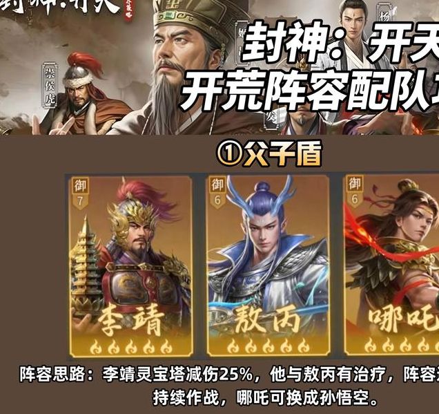 封神：开天黄飞虎最佳阵容推荐：如何搭配最强组合？