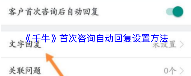 手游攻略：轻松设置千牛首次咨询自动回复，提高工作效率
