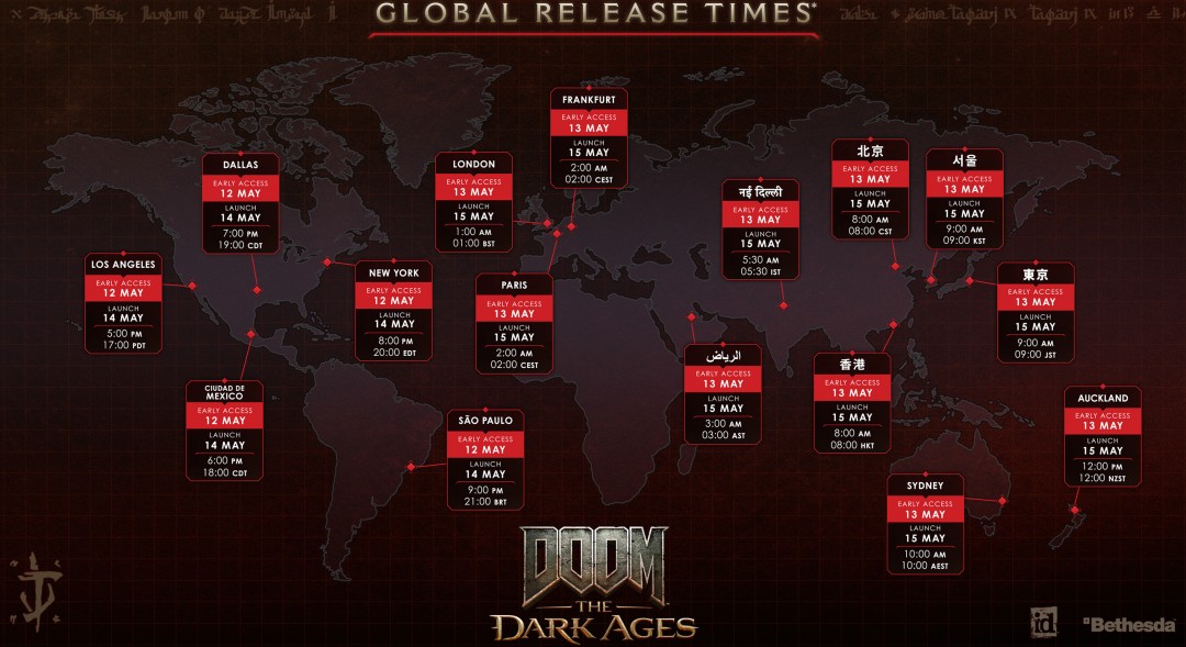毁灭战士：黑暗时代全球解锁时间曝光，你的地区能否率先体验？