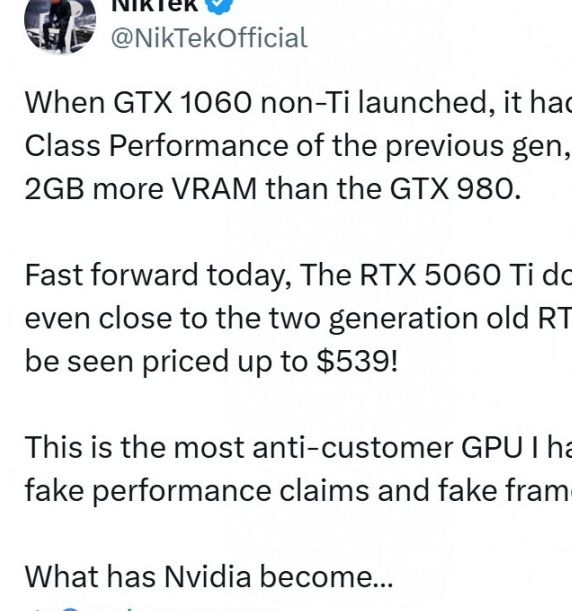 RTX 5060Ti游戏实测:为何光栅性能比3080慢11%?揭秘16款游戏表现! RTX 5060Ti游戏实测:为何光栅性能比3080慢11%?揭秘16款游戏表现!