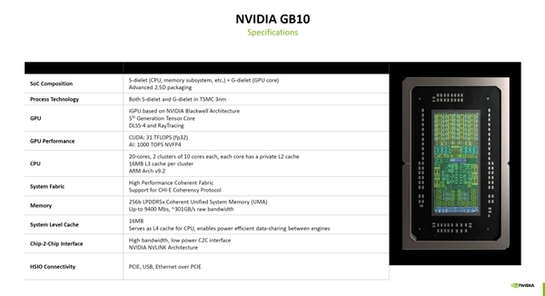 NVIDIA公开GB10超级芯片细节：联发科助力，GPU性能是否超越RTX 5070？