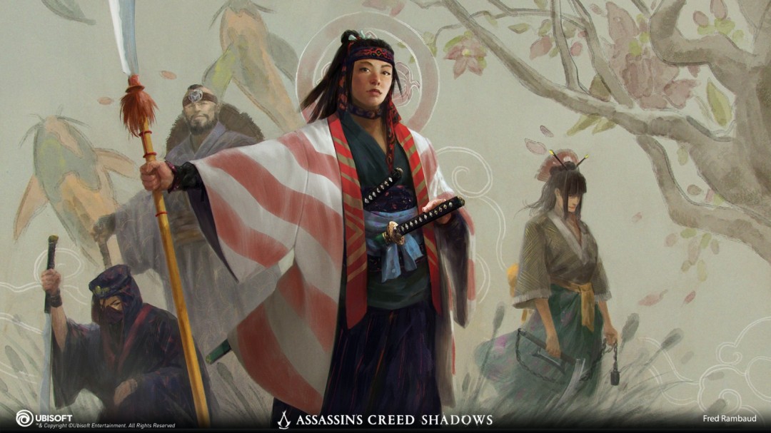 刺客信条：影艺术概念图赏析 | 信长妹妹英姿飒爽，揭秘游戏设计灵感之源