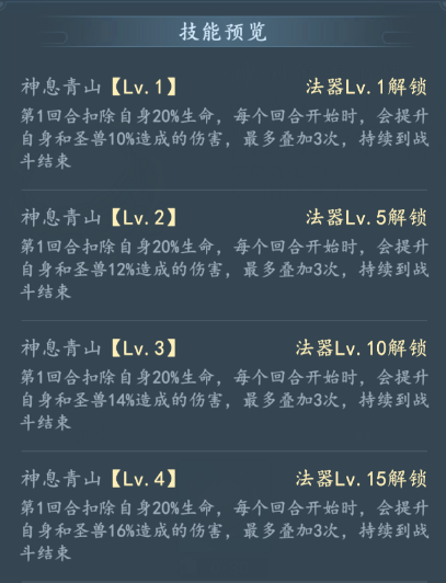 手游攻略：揭秘我和我的天宫神息青山鼓法器技能，提升战力的必备指南