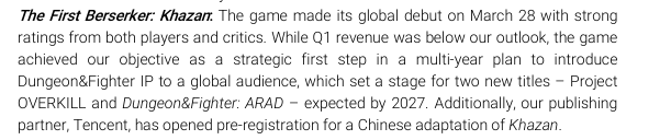 Nexon如何调整IP战略布局，应对〈第一狂战士：卡赞〉销售低迷？