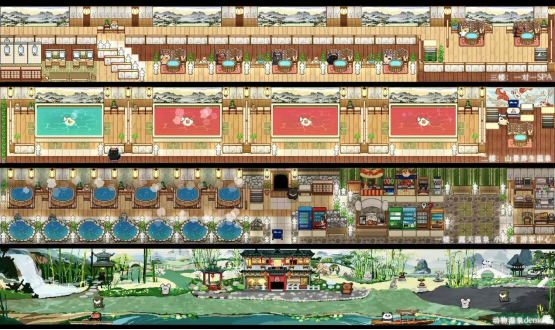 萌宠治愈：线条小狗游戏上线，畅享温泉放松时光！