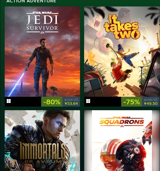 你知道星球大战绝地在EA Steam周末特惠中大降价吗？限时80%折扣，快来看看这个惊喜机会！