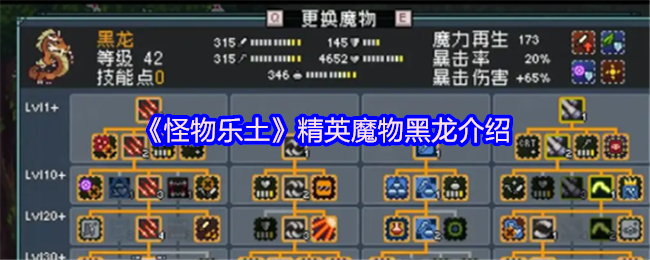 你是否想快速提升实力？揭秘怪物乐土精英魔物黑龙的制胜攻略！