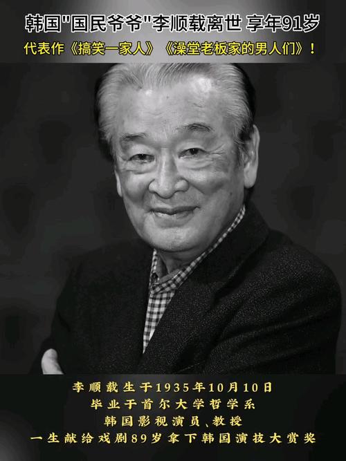 91岁国民爷爷李顺载去世，2025年11月25日！你了解这位韩国演员的传奇人生吗？