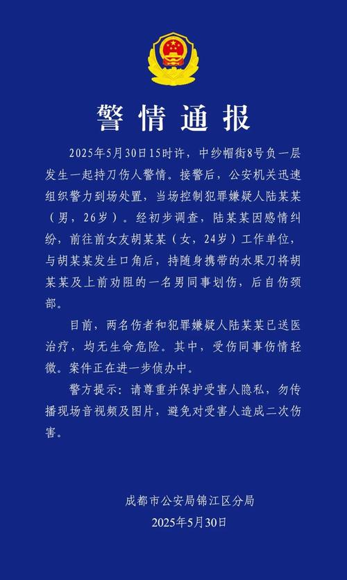 成都男子伤人后自伤颈部,警方通报细节,你了解背后的真相吗? 成都男子伤人后自伤颈部,警方通报细节,你了解背后的真相吗?