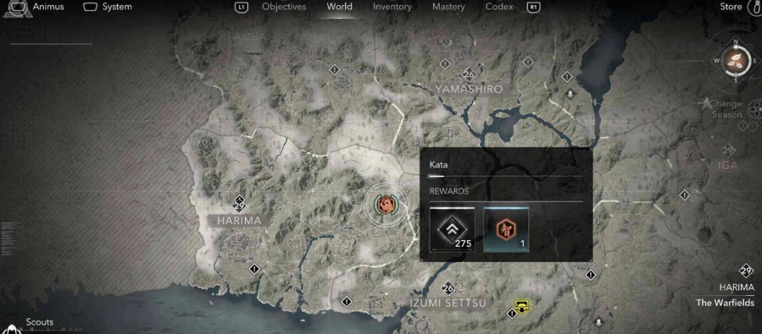 刺客信条影：播磨武形精准位置分享与快速攻略