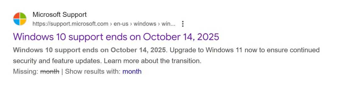 调整为：Windows 10支持即将停止，了解如何通过付费更新保持系统安全