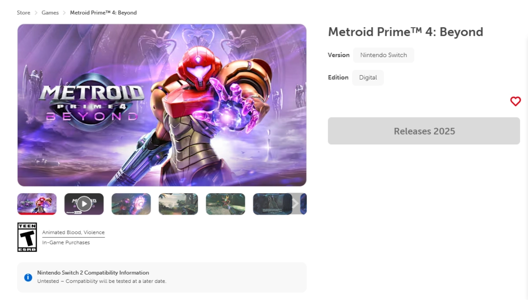 银河战士Prime 4已经获得ESRB评级，发售日期即将公布，你准备好迎接新挑战了吗？