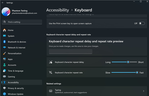 微软加速淘汰控制面板：键盘选项进Windows 11设置